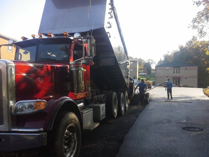 Commercial asphalt paving project in Greensburg, PA Oct 2015