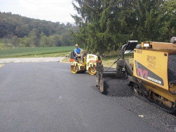 Commercial asphalt paving project in Greensburg, PA Oct 2015