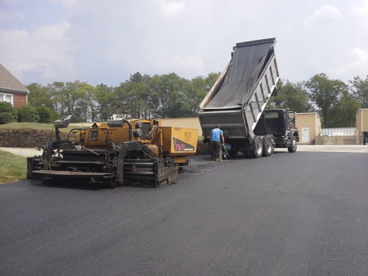Commercial asphalt paving project in Greensburg, PA Oct 2015